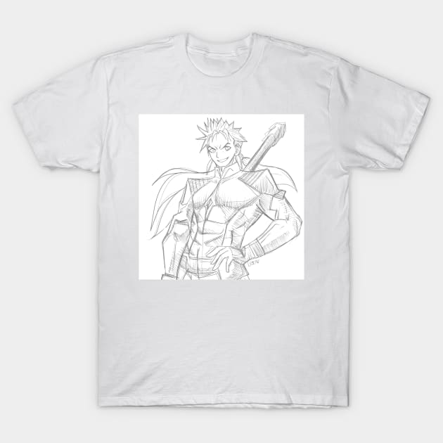 lancer sketch in fate zero T-Shirt by jorge_lebeau